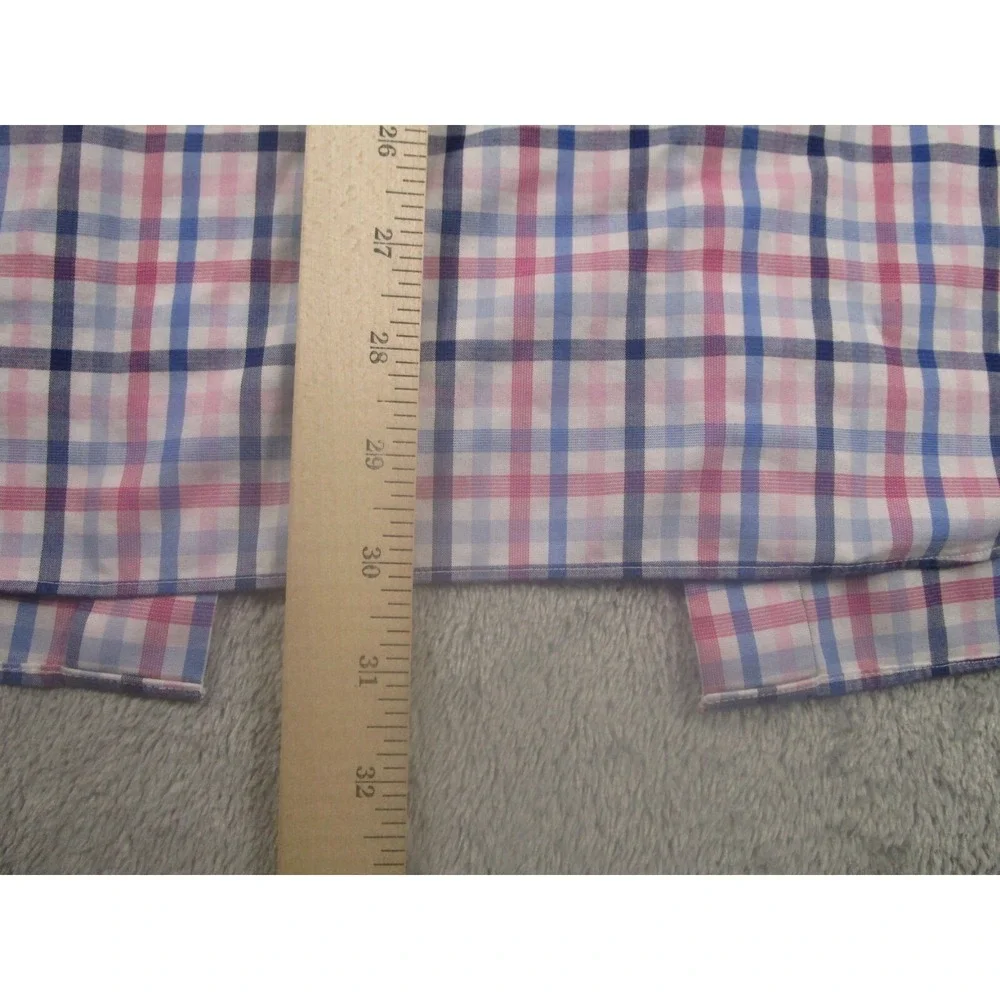 Banana Republic Shirt Mens Medium Blue Plaid Camden‎ Standard Preppy
